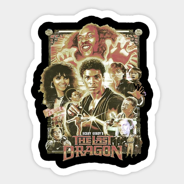 the last dragon Sticker by Mr.Skull & Grunge